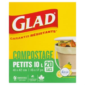 GLAD PETIT SAC COMPOSTABLE 20UN