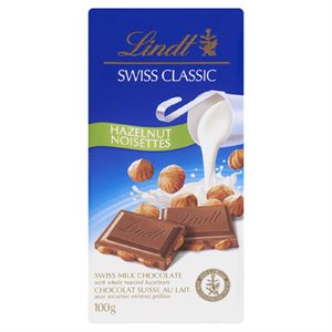 LINDT SWISS CLASS BARRE NOISETTE 100GR