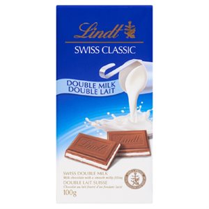 LINDT SWISS CLASS BARRE DBL LAIT 100GR