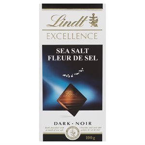 LINDT EXCELL BAR CHOC FLEUR SEL 100GR