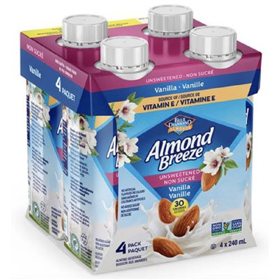 ALMDBRZE MILK ALMD UNSWT VAN DISC 4x240ML