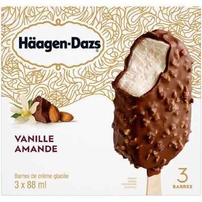 HAAGNDAZ BARRE GL VAN AMANDES 3x88ML