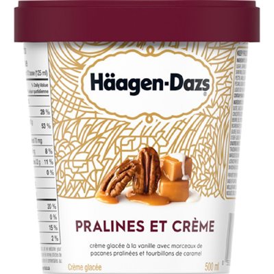 HAAGNDAZ CR GL PRALINE ET CREME 500ML