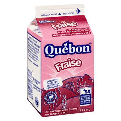 Quebon Milk Strawberry 1% 473ML