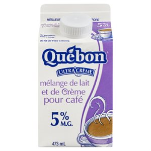 QUEBON ULTRA CREME LAIT CAFE 5% 473ML