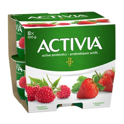 ACTIVIA YOG FRAISE FRAMBOI 2.9% 8x100GR