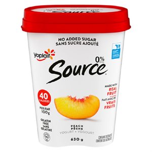 SOURCE YOG PECHES 0% 630GR