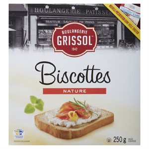 GRISSOL BISCOTTES NATURE 250GR