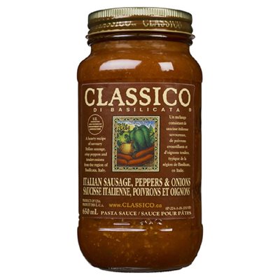 CLASSICO SAUCE BASIL SAUCISSE 650ML