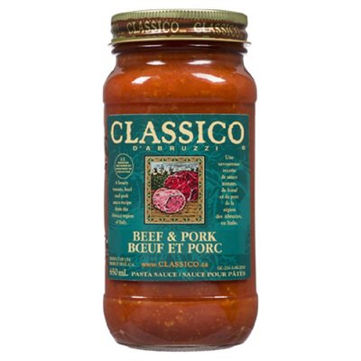 CLASSICO SAUCE ABRUZ BOEUF&PORC 650ML