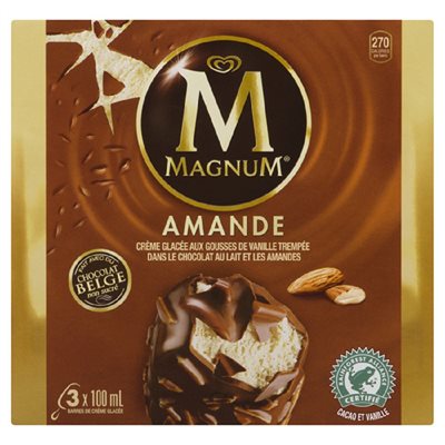 MAGNUM BAR CRM GL AMANDE 3x100ML