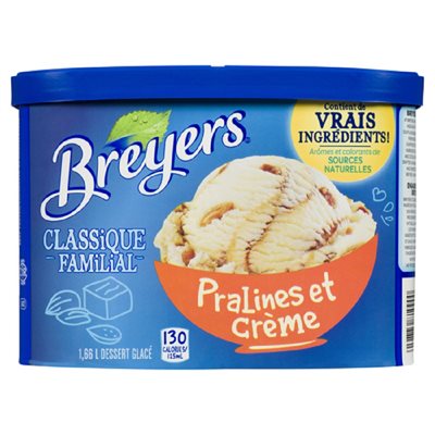 BREYERS DESSERT GL PRALINE&CREME 1.66LT