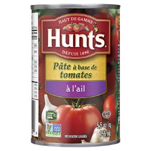 HUNTS PATE DE TOMATES AVEC AIL 156ML