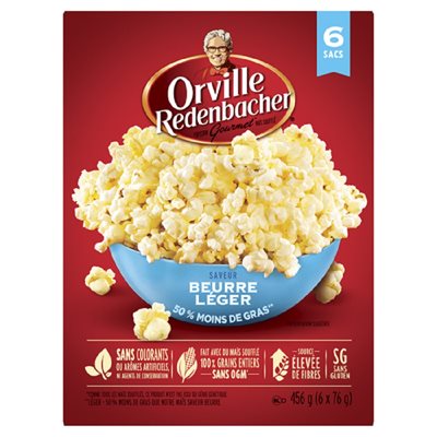 ORVLREDB POPCORN BEURRE LEGER 6x76GR