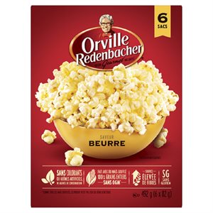 ORVLREDB POPCORN AU BEURRE 6x82GR