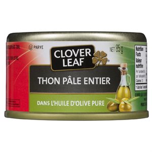 CLOVLEAF THON PALE ENTIER H.OLIVE 85GR