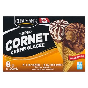 CHAPMANS SUPER CONE CARAMEL 8x120ML