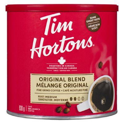 TimHortn Coffee Fine Grind Lrg 930GR