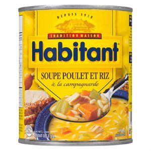 HABITANT SOUPE POULET ET RIZ 796ML