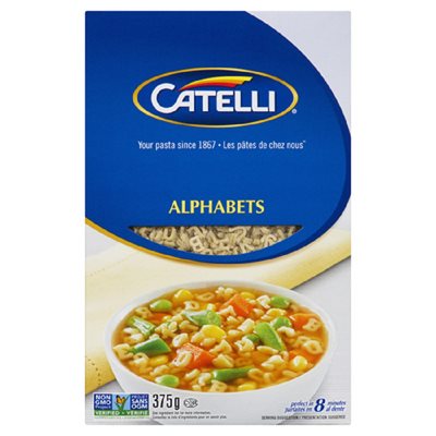 Catelli Alphabets Carton 375GR