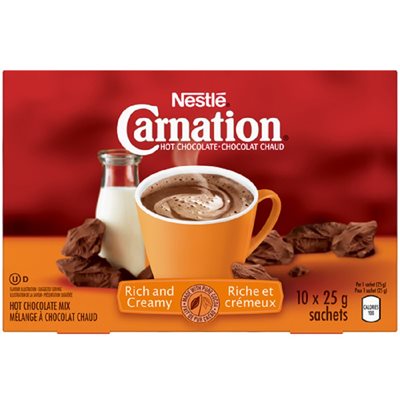 CARNATIN CHOC CHAUD RICHE 10x25GR