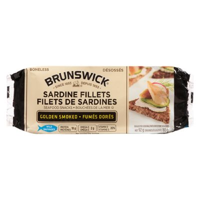 BRUNSWCK FILETS DE SARDINES FUMES 92GR