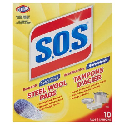 SOS TAMPON D'ACIER SAVONNEUX 10UN