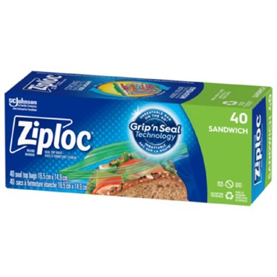 Ziploc Bags Sandwich 40UN