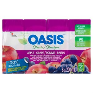 Oasis Juice Apl / Grp 200ML 8Pk 8x200ML