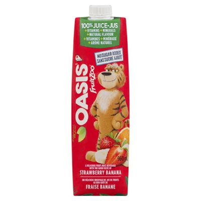 OASIS FRUITZOO JUS FRAISE BANANE 960ML