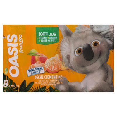 OASIS JUS FRUITZOO PECHE CLEM 8x200ML