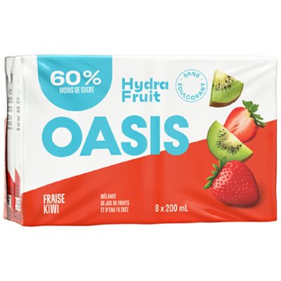 OASIS HYDRAFRUIT JUS FRAISE 8x200ML