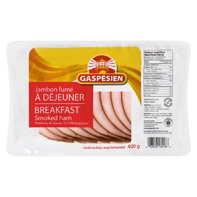 GASPESIEN JAMBON FUME DEJEUNER TR 400GR