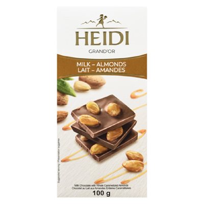 HEIDI CHOC LAIT AMANDES CARAMEL 100GR